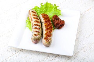 Grilled sausages