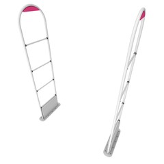 3D shop security anti-theft sensor gates. 3D render illustration of shoplifter scanner isolated on white background. Scanner entrance gate for prevent theft in shop or store. Security concept.