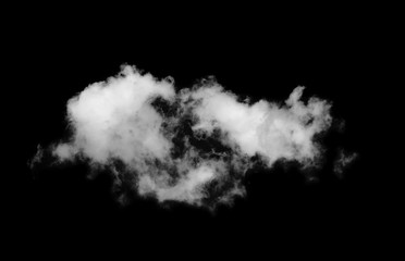 Fototapeta na wymiar white cloud isolated over black background