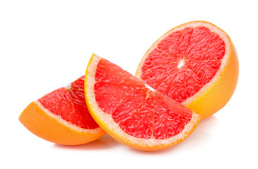 Grapefruit isolated on the white background