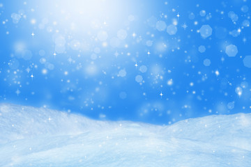 Beautiful winter background. Landscape with bokeh.