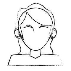 Woman icon. Girl female avatar person people and human theme. Isolated design. Vector illustration