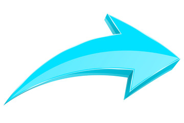 Blue arrow. Shiny web icon