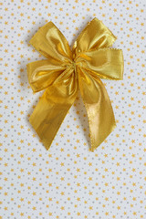Gold ribbon with bow