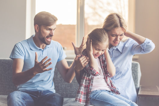 Family having a quarrel