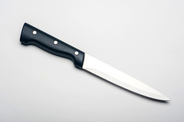 kitchen knife on white background