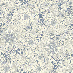 Summer seamless background with flowers