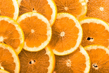 Slices of orange texture, natural background