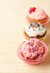 vanilla and chocolate cupcakes