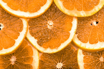 Slices of orange texture, natural background