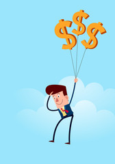 businessman using his resource to gain business success