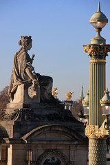 Obraz premium Statue place de la Concorde à Paris, France