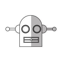 Robot cartoon icon. Robotic technology machine cyborg and science theme. Isolated design. Vector illustration