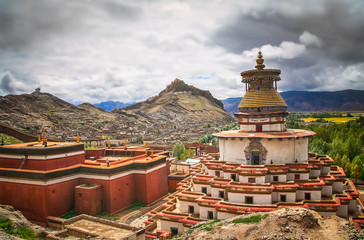 Buddhist Kumbum chorten in Gyantse