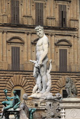 Fountain of Neptune in Florence, Italy