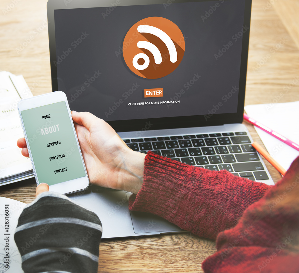 Poster wifi wireless technology networking connect concept