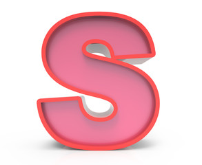 red block letter S