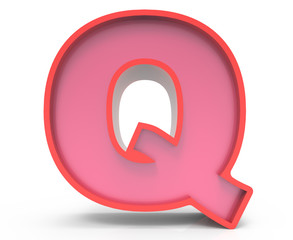 red block letter Q