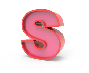 red block letter S