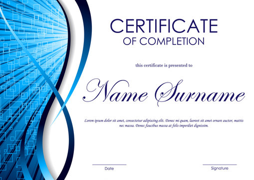 Certificate of completion template