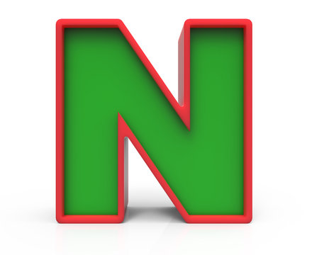 recommend clip art: 3D Christmas letter  N