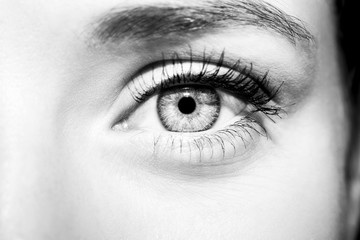 Beautiful insightful look woman's eye