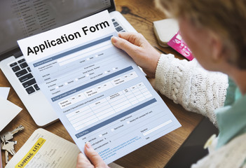 Fototapeta na wymiar Application Form Information Employment Concept