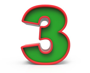 3d Christmas number 3