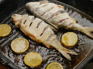 frying cut fish