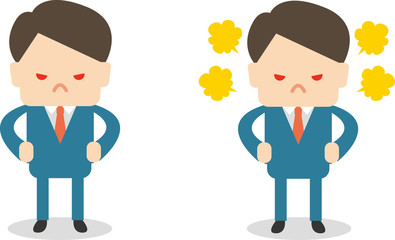 ビジネスマン 表情 怒り