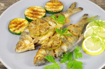 fried fish on plate
