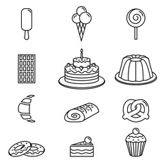 Pastry outline icon 