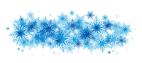 Vector Snowflake Banner Background