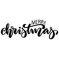 Happy new year brush hand lettering, isolated on white background. Vector illustration. Can be used for holidays festive design.