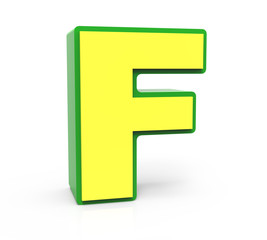 3D Toy letter  F