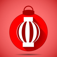 Christmas icon garland on a pink background