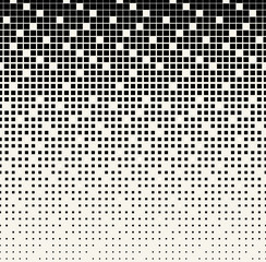 Abstract geometric black and white gradient square halftone pattern