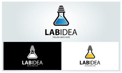 Lab idea logo design template ,Vector illustration