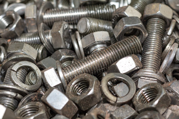 Bolt used overlapping full. Bolts and screws used in constructio