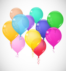 Naklejka premium Colorful realistic balloons vector