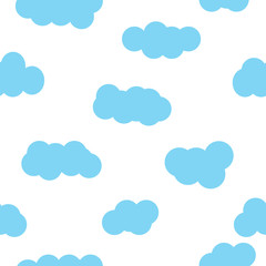 Cloud pattern blue wallpaper design.