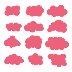 Clouds vector icons.