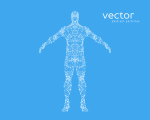 Abstract vector illustration of  man.