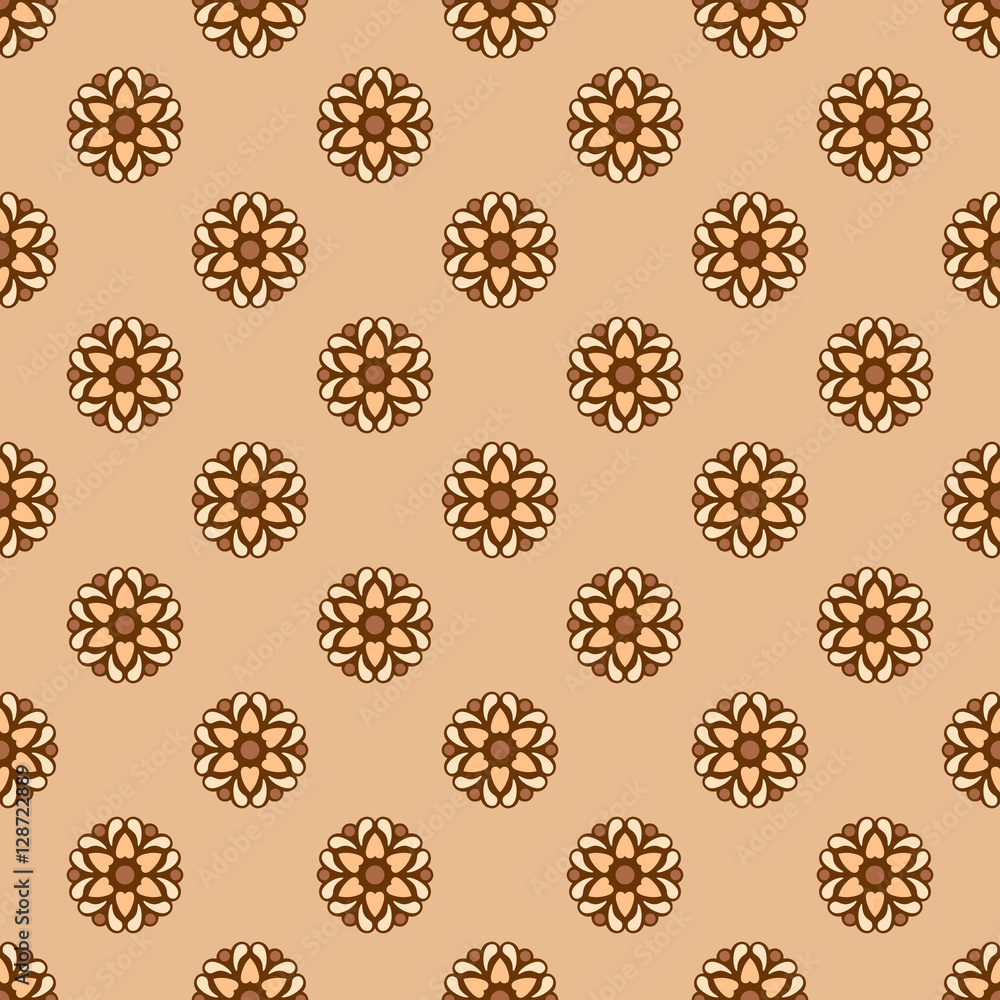 Poster seamless background with abstract ethnic pattern.