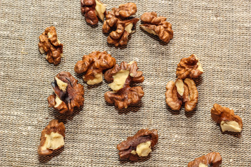 Walnut kernels and whole walnuts