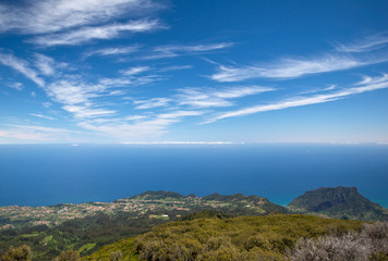 View from above on Santana on the island of Madeira