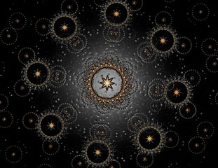 Particles of abstract fractal forms on the subject of nuclear ph