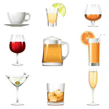 Drinks alcohol beverage colors icon