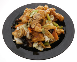 Chinese food. Fish with vegetables