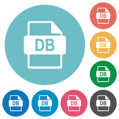DB file format flat icons